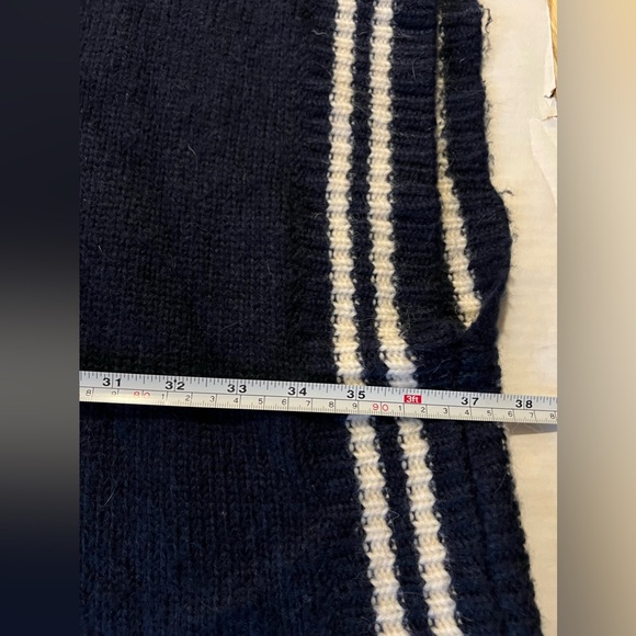 J CREW Wool Alpaca Relaxed Turtleneck Poncho Navy S/M - Picture 5 of 6